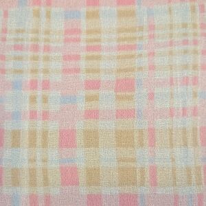 Pink, White, Blue Plaid Scarf